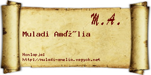 Muladi Amélia névjegykártya